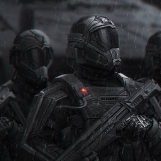 Sci fi soldier wallpaper