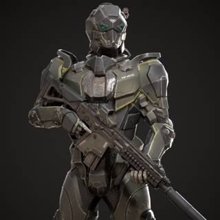 Sci fi soldier wallpaper