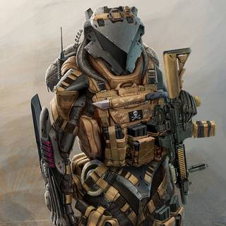 Sci fi soldier wallpaper
