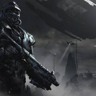 Sci fi soldier wallpaper