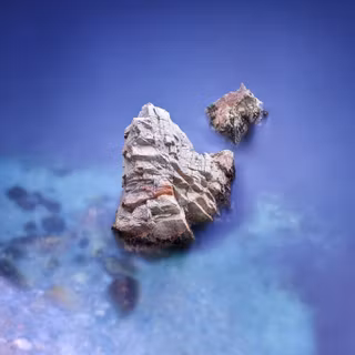 Blue rock wallpaper