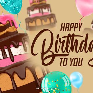 Happy birthday card wallpaper