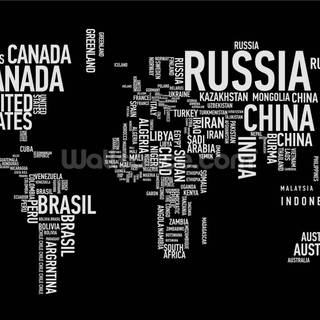 Dark world map wallpaper