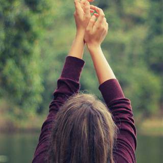 Raise hand wallpaper