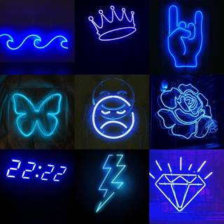 Led neon wallpaper