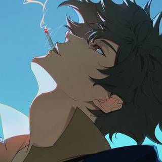 Smoking boy anime wallpaper