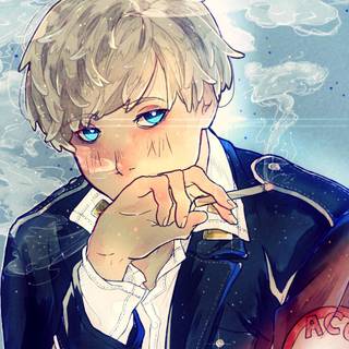 Smoking boy anime wallpaper