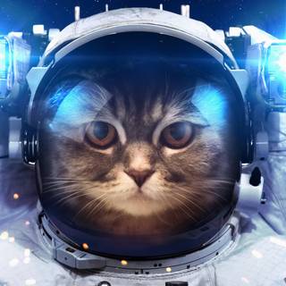 Cat astronaut wallpaper