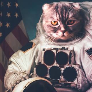 Cat astronaut wallpaper