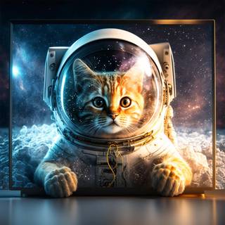 Cat astronaut wallpaper