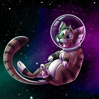 Cat astronaut wallpaper