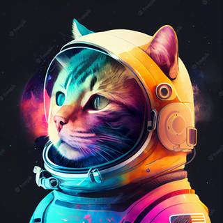 Cat astronaut wallpaper
