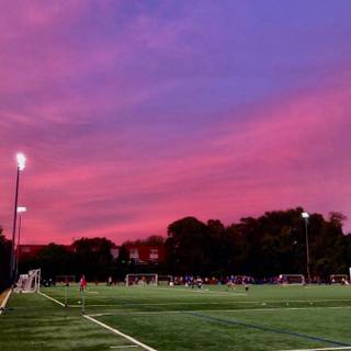 Soccer sunset wallpaper