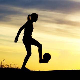 Soccer sunset wallpaper