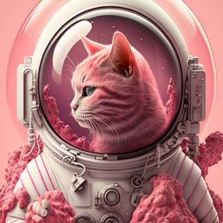 Cat astronaut wallpaper
