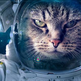 Cat astronaut wallpaper