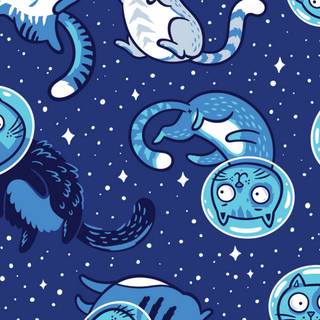 Cat astronaut wallpaper