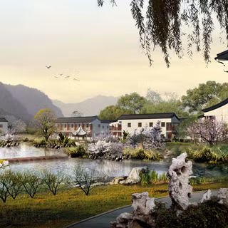 Chinese village wallpaper