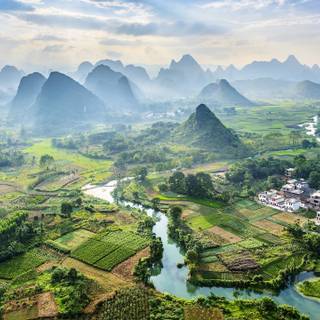 Chinese village wallpaper