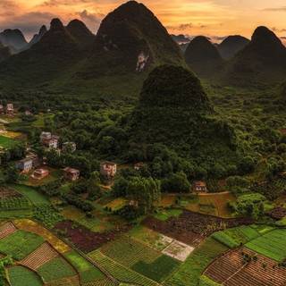 Chinese village wallpaper