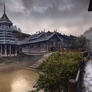 Chinese village wallpaper