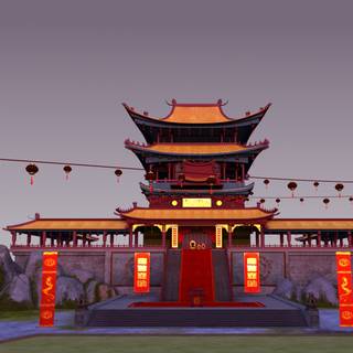 Chinese village wallpaper