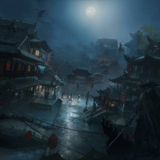 Chinese village wallpaper