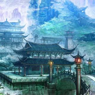 Chinese village wallpaper