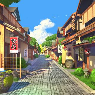 Chinese village wallpaper