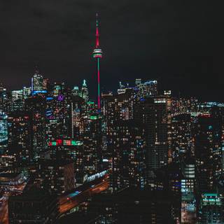 Toronto night wallpaper