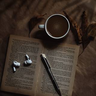 Pen and book wallpaper