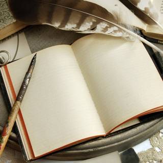 Pen and book wallpaper