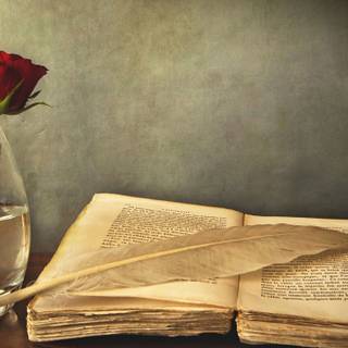 Pen and book wallpaper