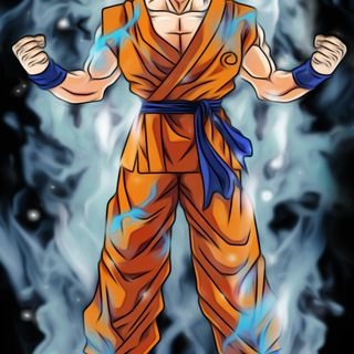 Super Saiyan white wallpaper