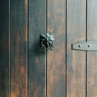 Wood door wallpaper