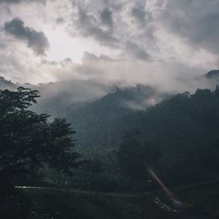 Rainy mountains wallpaper