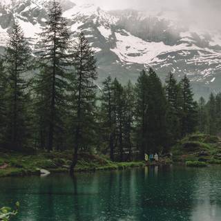 Rainy mountains wallpaper