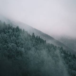 Rainy mountains wallpaper