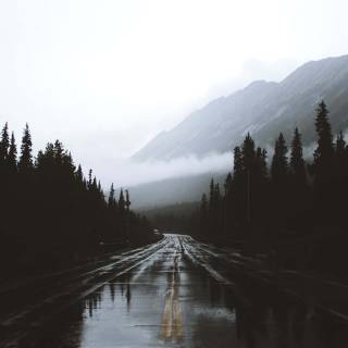Rainy mountains wallpaper