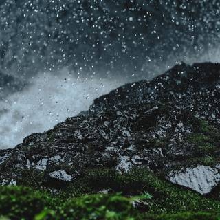 Rainy mountains wallpaper