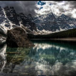 Rainy mountains wallpaper