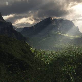 Rainy mountains wallpaper