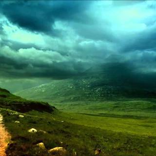 Rainy mountains wallpaper