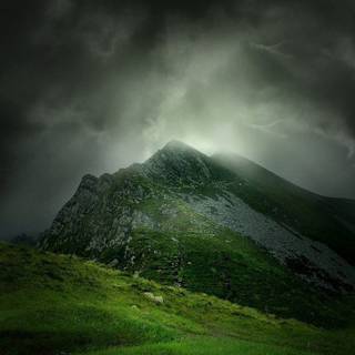 Rainy mountains wallpaper