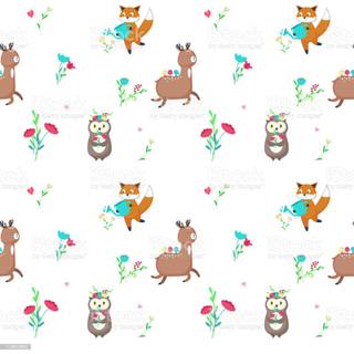 Spring cute animals wallpaper