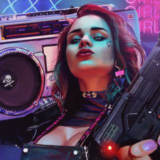 4k gaming girl wallpaper