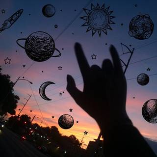 Aesthetic space PC wallpaper