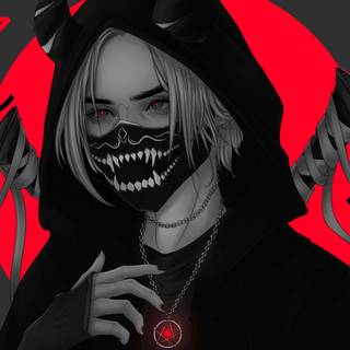 Anime dark red wallpaper