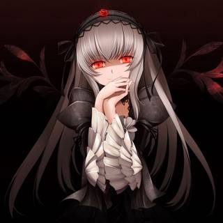 Anime dark red wallpaper