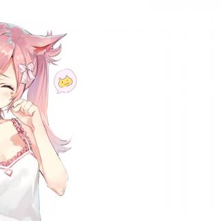 Pink cats anime wallpaper